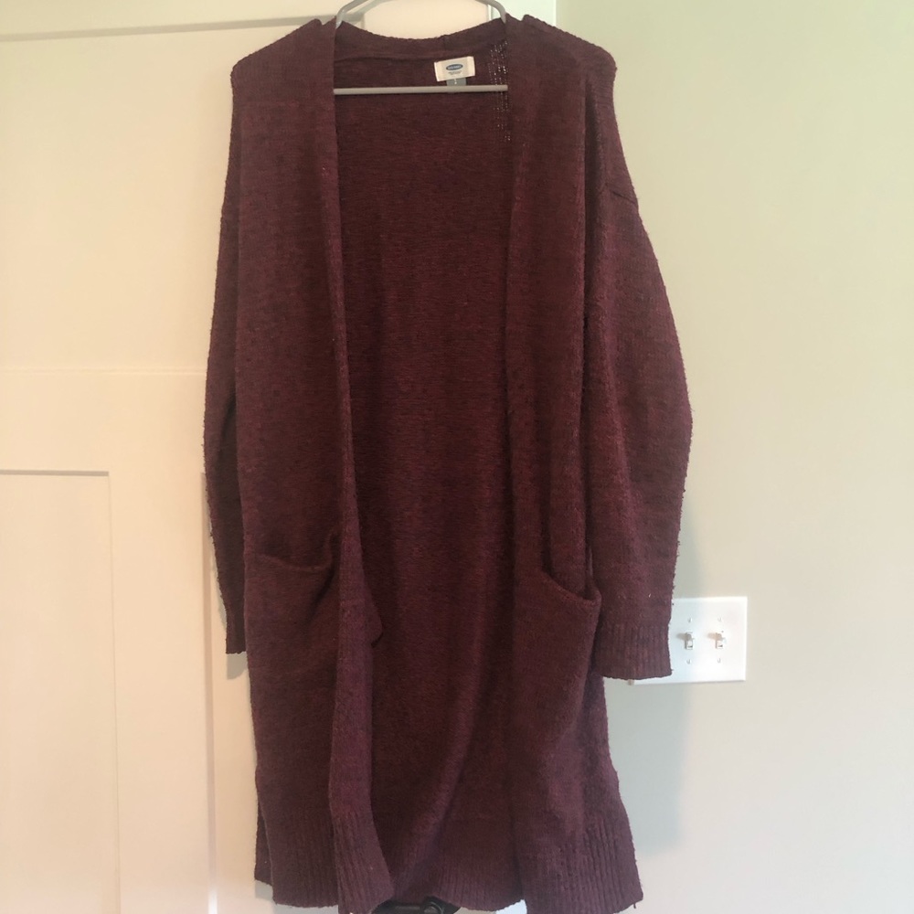 Old Navy Burgundy long Cardigan